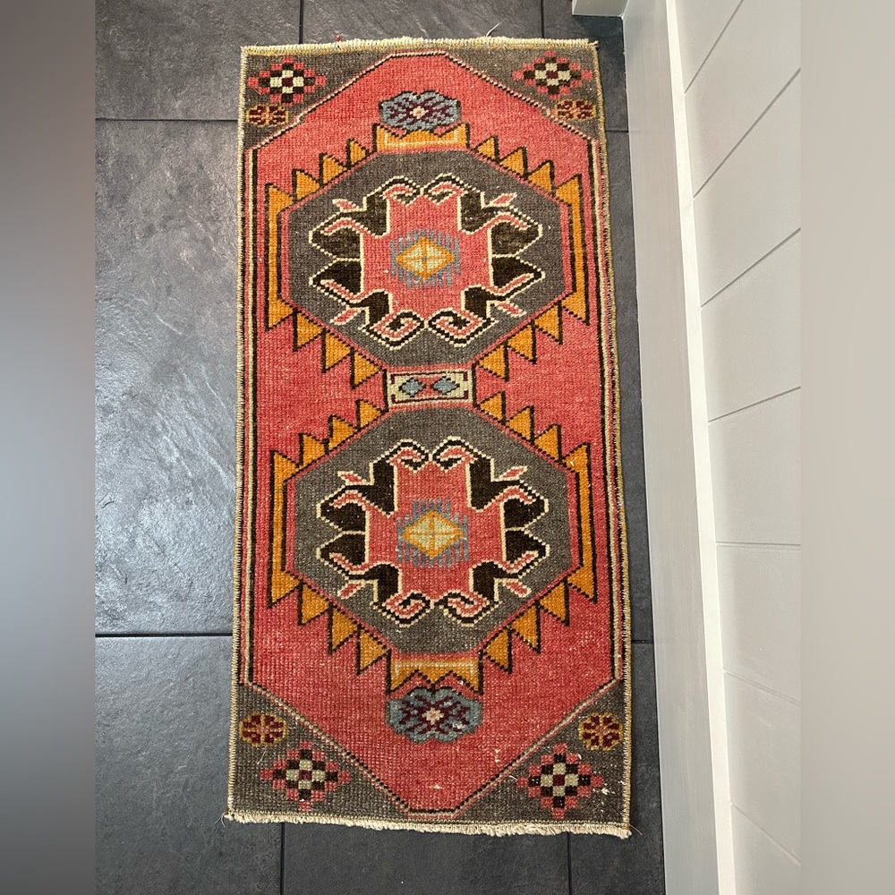 Vintage Turkish Mini Rug